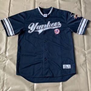NEW YORK YANKEES DEREK JETER JERSEY BLUE MENS SZ LARGE